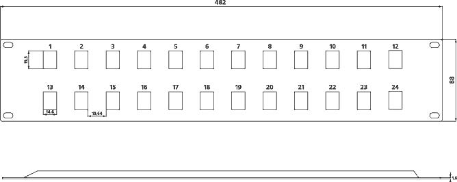 Модульная патч-панель PPBL-19-24 Hyperline