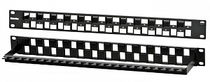 Модульная  патч-панель Hyperline PPBL3-19-24S-RM с задним кабельным организатором