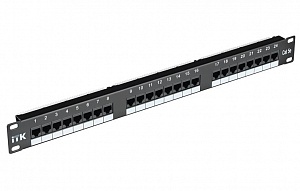 Патч-панель 1U кат. 6 STP 24 порта тип Dual, с каб. орг-м (PP24-1UC6S-D05)
