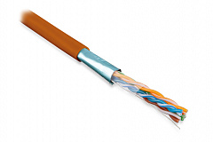 Hyperline FUTP4-C5E-S24-IN-LSZH-OR-305 (305 м) Кабель витая пара F/UTP, категория 5e, 4 пары