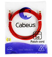 Патч-корды Cabeus PC-UTP-RJ45-Cat.5e-1.5m-RD