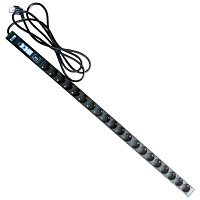 TWT TWT-PDV-20GS-GP Вертикальный блок розеток, 20xSchuko, 250V, 16A, шнур 3 метра, вилка Schuko