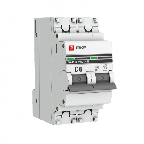 Автоматические выключатели EKF mcb4763-2-06C-pro