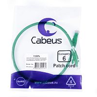 Патч-корды Cabeus PC-UTP-RJ45-Cat.6-0.3m-GN-LSZH