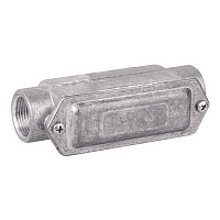 ДКС 6030-32A Коробка протяжная алюминиевая, 2 ввода 180°, М32х1,5 ,IP55,146х45х57мм