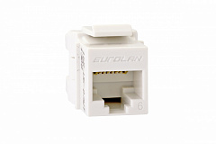Eurolan 16B-U6-03WT Розеточный модуль Keystone категории 6, UTP, 1xRJ45, T568A/B, белый