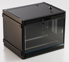 Hyperline TWB-FC-1266-GP-RAL9004 Шкаф настенный 19-дюймовый (19