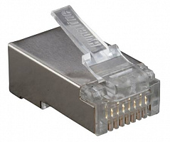 Hyperline PLUG-8P8C-U-C6-SH-100 Разъем RJ-45(8P8C) под витую пару, категория 6 (50 µ