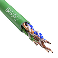 Datarex DR-140027 Кабель кат.5е, 4 пары U/UTP, 24AWG, PVCLS нг(А)-LSLTx, зеленый, коробка 305