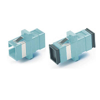 Hyperline FA-P11Z-SC/SC-N/BK-AQ Оптический проходной адаптер SC-SC, MM (OM3), simplex