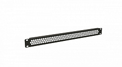 Hyperline BPD-1-RAL9005 Фальш-панель перфорированная на 1U, цвет черный (RAL 9005)