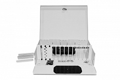 Hyperline FO-WBX-12xSLT-W140H42-96UN-GY Бокс оптический универсальный настенный, от 8 до 96 портов