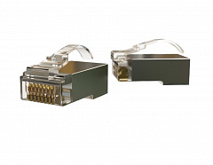 Hyperline PLEZ-8P8C-UA-C5-SH-100 Разъем легкой оконцовки RJ-45 (8P8C) под витую пару, язычок Arch, к