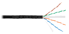 NIKOMAX NMC 4140C-BK Кабель U/UTP 4 пары, Кат.6 (Класс E), тест по ISO/IEC, 250МГц, одножильный, BC