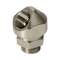 ДКС 6028-40G Поворотный адаптер 45° M40x1,5, IP68/IP67, никелироованная латунь