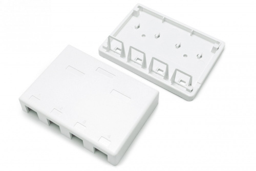 Корпуса розеток Hyperline SBB3-4-WH