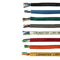 LANMASTER LAN-5EUTP-HFLT-BK Кабель UTP, 4 пары, кат. 5Е, 350Mhz, LSZH, черный, 305 м