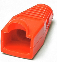 Hyperline BOOT-RD-10 Изолирующий колпачок для разъемов RJ-45, Ø 6.0 мм, красный (10 шт.)
