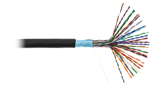 NETLAN EC-UF025-5-PE-BK-3 Кабель F/UTP 25 пар, Кат.5 (Класс D), 100МГц, одножильный