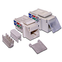 LANMASTER LAN-OK45U5E/90-WH Модуль Keystone, RJ45, кат.5E, UTP, 90 градусов, со шторкой, белый