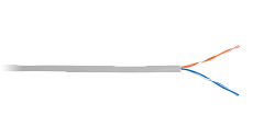 NETLAN EC-UU002-5-PVC-GY-5 Кабель U/UTP 2 пары, Кат.5 (Класс D), 100МГц, одножильный, внутренний
