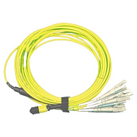 LANMASTER LAN-12M-12LC/OS2-2.0 Сборка кабельная MPO-12LC, 12 волокон OS2, низкие потери, LSZH, 2 м