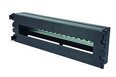 Eurolan 60A-42-03-11BL Панель 19” с DIN-рейкой 3U, 22 модуля, черный