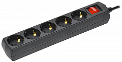 IEK WYP10-10-05-05-ZK-K02-G Удлинитель У05В 5 мест с/з 5м 3х1мм2 10А 250В чер. GENERICA