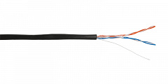 NETLAN EC-UU002-5-PE-BK Кабель U/UTP 2 пары, Кат.5 (Класс D), 100МГц, одножильный, BC (чистая медь)