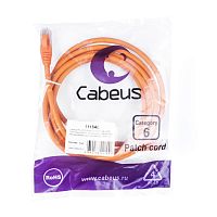 Патч-корды Cabeus PC-UTP-RJ45-Cat.6-2m-OR-LSZH
