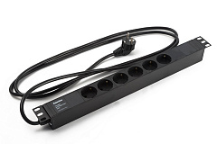 Hyperline SHE19-6SH-2.5EU Блок розеток для 19