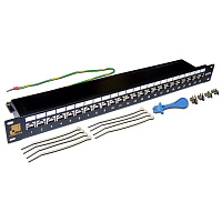 LANMASTER LAN-PPL24S6A Патч-панель 24 порта, STP, кат.6A, 1U