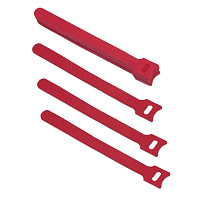 Cabeus CLAMP-150-RD Хомут для кабеля, липучка с мягкой застежкой, 150x14 мм, красный (10 шт.)