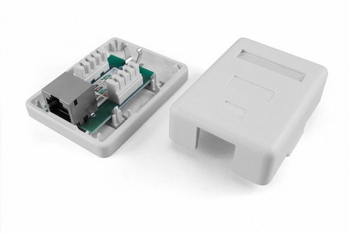 Компьютерные розетки Hyperline SB1-1-8P8C-C5e-SH-WH