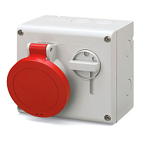 ДКС DIS5003287 Розетка настенная с мех-ой блокировкой и верхним расположением разъема IP44 32А