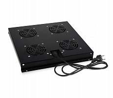 Cabeus TRAY-SC-120-BK Модуль вентиляторный с 4-я вентиляторами для установки в серверные шкафы
