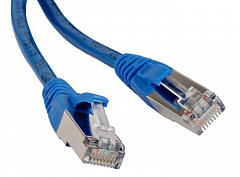 Hyperline PC-LPM-STP-RJ45-RJ45-C5e-3M-LSZH-BL Патч-корд F/UTP, экранированный, Cat.5е, LSZH, 3 м, си