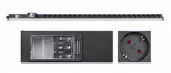 Cabeus PDU-32-24S-B-T Блок розеток вертикальный, 24 розетки Schuko, 32А, автомат защиты