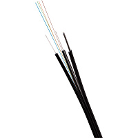LANMASTER LAN-OFC-FUF4-S7-LS-T ВО кабель универсальный FTTH Drop с тросом, плоский, PE, 4 волокна