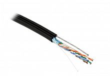 Кабель витая пара Hyperline FUTP4-C5E-S24-2SW-OUT-PE-BK-500