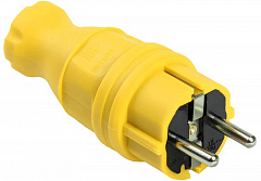 IEK PKR01-016-2-K05 ВБп3-1-0м Вилка прямая ОМЕГА IP44 жёлтая