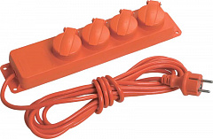 IEK WYP10-16-04-05-44-N Удлинитель У04В 4 места IP44 с/з 5м 3х1мм2 16А/250В