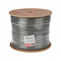 REXANT 01-0167 Кабель витая пара F/UTP, CAT 6, LSZH нг(А)-HF, 4PR, 23AWG, INDOOR, SOLID, серый, 305м