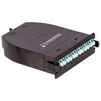 LANMASTER LAN-MCSB-1M-12LC/OM3 MPO кассета OM3, 12xLC, тип B, низкие потери, черная