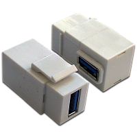 LANMASTER LAN-OK-USB30-AA/V-WH Модуль Keystone, USB 3.0, тип A, мама-мама, 90 градусов, белый
