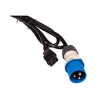 LANMASTER LAN-PP9M/19-2.5-BK Шнур питания C19-I309 Male, 3х2.5, 220В, 16А, черный, 2.5 метра