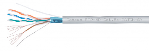 Кабель витая пара Cabeus FTP-4P-Cat.5e-PATCH-GY