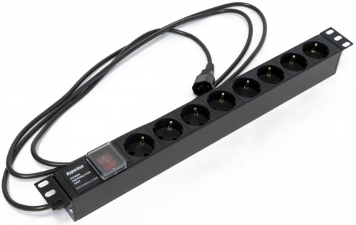 Блоки силовых розеток Hyperline SHE19-8SH-S-2.5IEC