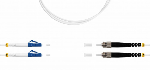 Патч-корды оптические Hyperline FC-D2-9A1-LC/UR-ST/UR-H-5M-LSZH-WH