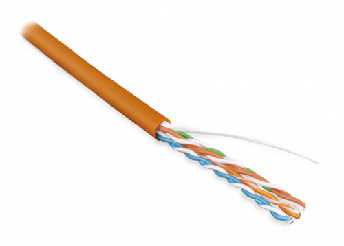 Кабель витая пара Hyperline UUTP4-C5E-S24-IN-LSZH-OR-305